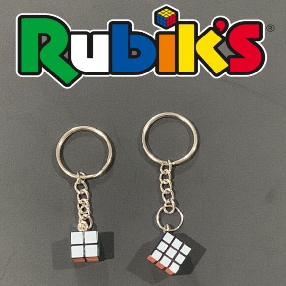 Rubik's Cube Accessories - Rubik’s Cube Keychain – Pocket-Sized Puzzle Fun (2x2 & 3x3)